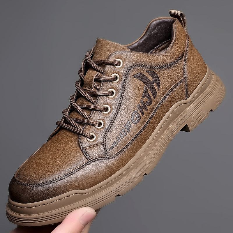 Men's Soft Sole Leather Business Shoes - Breathable Design