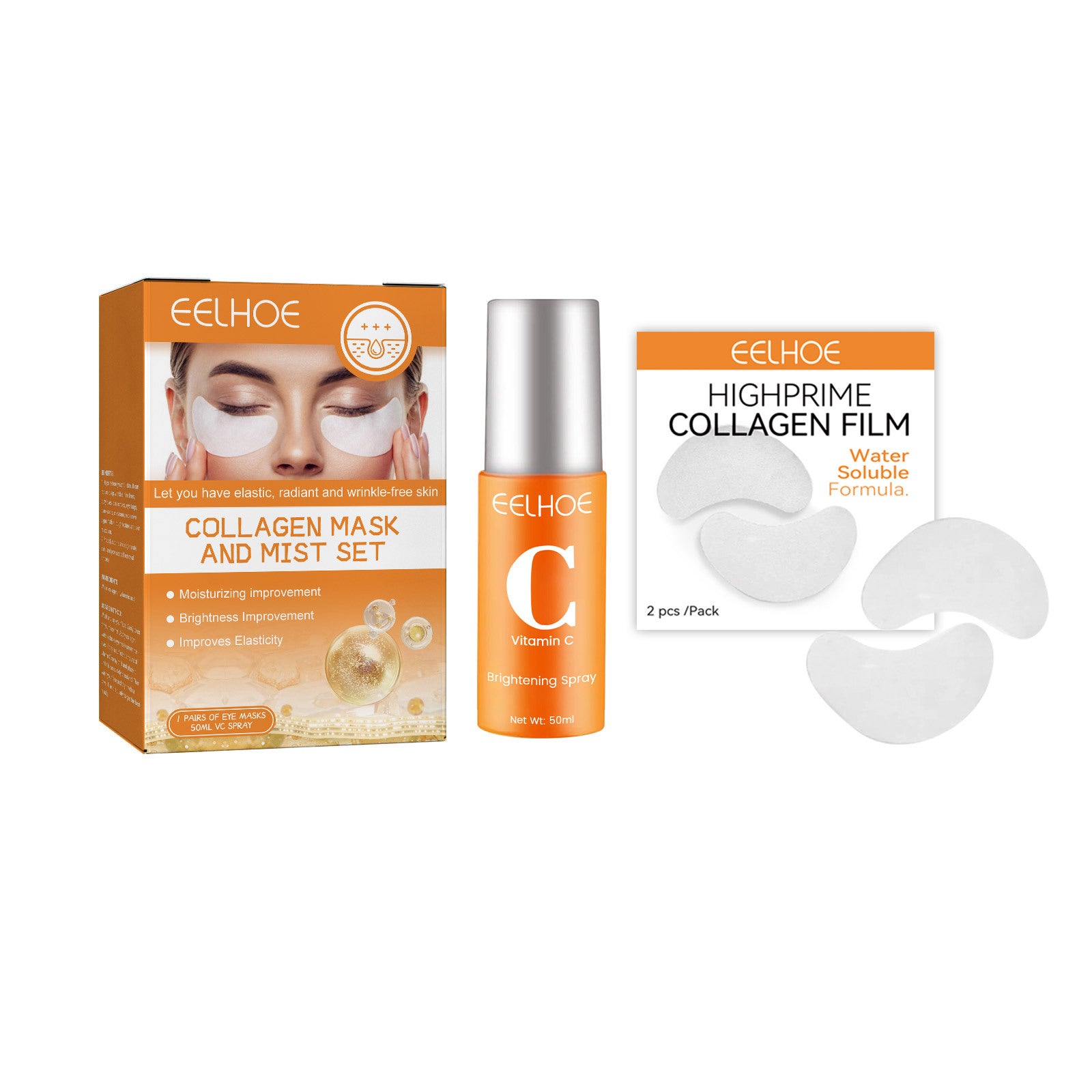 EELHOE Collagen Eye Mask Spray Set for Hydration